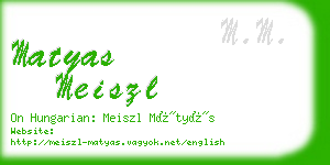 matyas meiszl business card